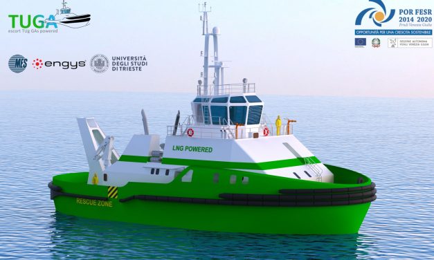 Trieste, M.E.S. presents the new project for a gas-powered tugboat