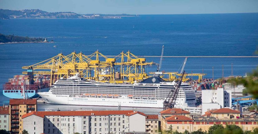 Porto di Trieste, l’assalto delle crociere: navi anche al terminal container