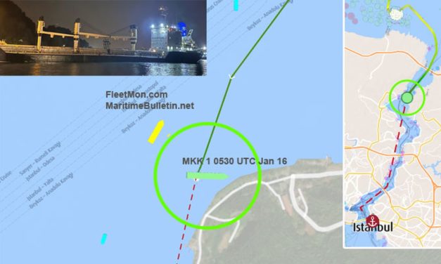 Cargo dall’Ucraina si arena nel Bosforo: traffico bloccato