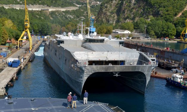 Fiume, catamarano US Navy lascia Viktor Lenac<h2 class='anw-subtitle'>La USNS Trenton era già stata nel cantiere navale negli anni scorsi</h2>