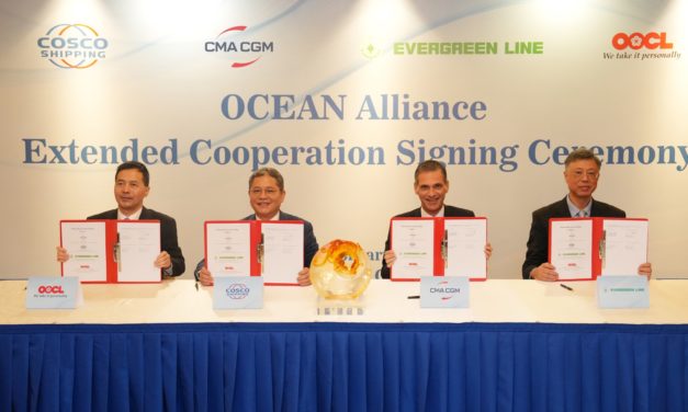 Ocean Alliance estesa fino al 2032<h2 class='anw-subtitle'>Cma Cgm, Cosco Shipping, Evergreen e OOCL prolungano l'accordo di cinque anni</h2>