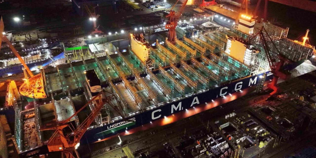 Doppio varo combinato di portacontainer a Gnl per CMA CGM<h2 class='anw-subtitle'>Costruite in Cina per la compagnia francese, le due navi fanno parte di un pacchetto di sei nuove unità</h2>