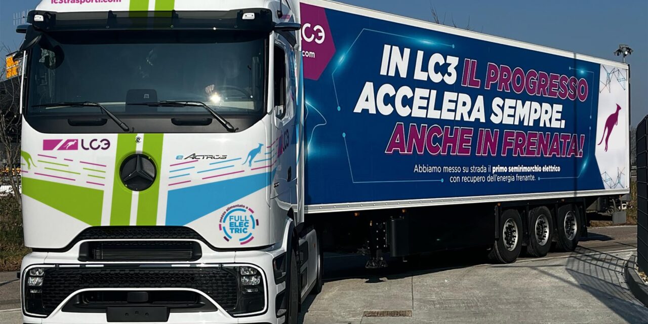 Su strada il primo trattore full electric per il lungo raggio<h2 class='anw-subtitle'>LC3 Trasporti sperimenta il Mercedes eActros 600: nuova era per le merci su strada</h2>
