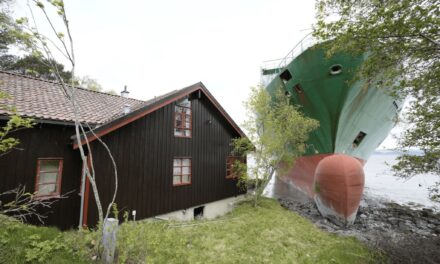 Portacontainer nel giardino di casa in Norvegia<h2 class='anw-subtitle'>L'incidente è successo giovedì nel fiordo di Trondheim. Secondo ufficiale accusato di “navigazione negligente”</h2>