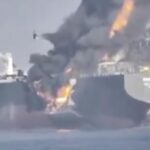 Due petroliere in fiamme nei pressi dello Stretto di Hormuz