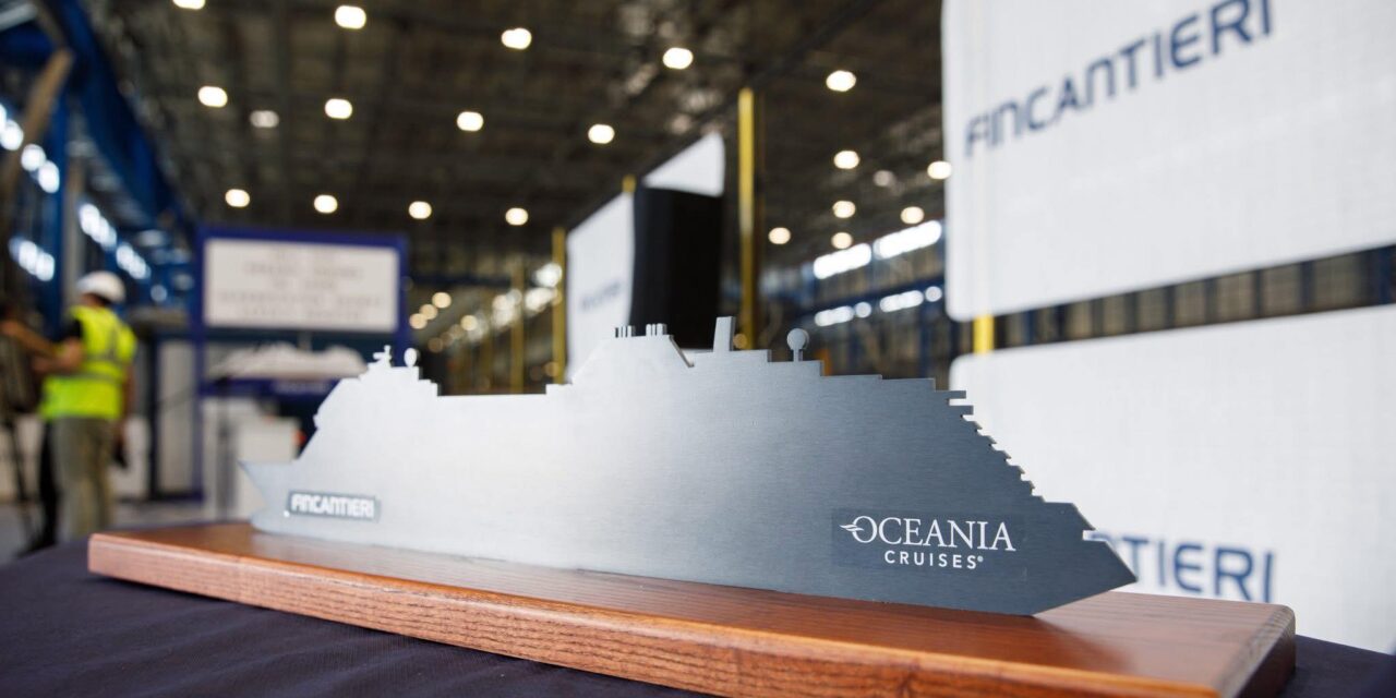 Fincantieri, nasce a Marghera “Oceania Sonata”<h2 class='anw-subtitle'>“Taglio della lamiera” per la nuova nave di lusso del brand americano. La consegna è prevista per il 2027</h2>