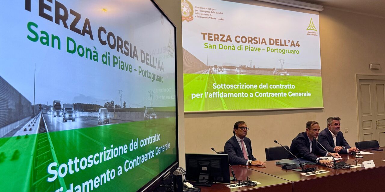 A4, firmato contratto per ultimo lotto terza corsia<h2 class='anw-subtitle'>Cantieri nel 2026, 870 milioni di euro per ricostruire 25 chilometri di autostrada senza interrompere il traffico</h2>