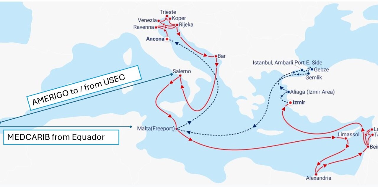 Cma Cgm rafforza il servizio Bora Med su Fiume<h2 class='anw-subtitle'>Doppia toccata all’Adriatic Gate Container Terminal (AGCT)</h2>
