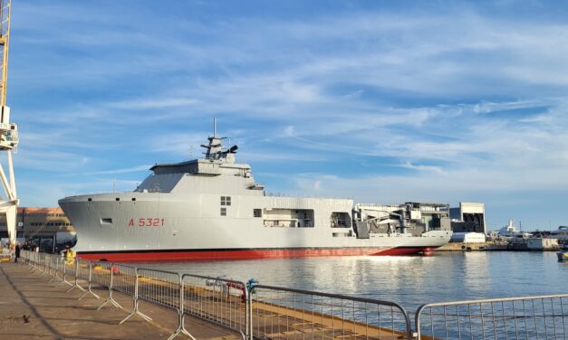 Varata a Genova nave della Marina costruita a San Giorgio di Nogaro<h2 class='anw-subtitle'>La Olterra realizzata da T. Mariotti è pensata per operazioni subacquee speciali e protezione delle infrastrutture sottomarine</h2>