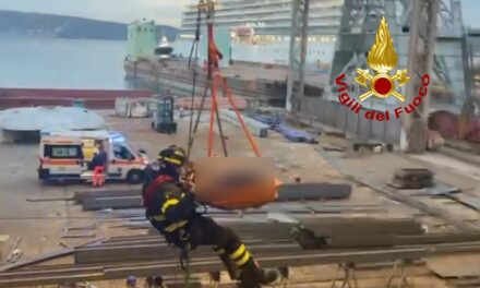 Grave incidente a operaio in cantiere navale a Trieste<h2 class='anw-subtitle'>Vigili del Fuoco e sanitari del 118 sono intervenuti oggi pomeriggio nell'area Cartubi</h2>