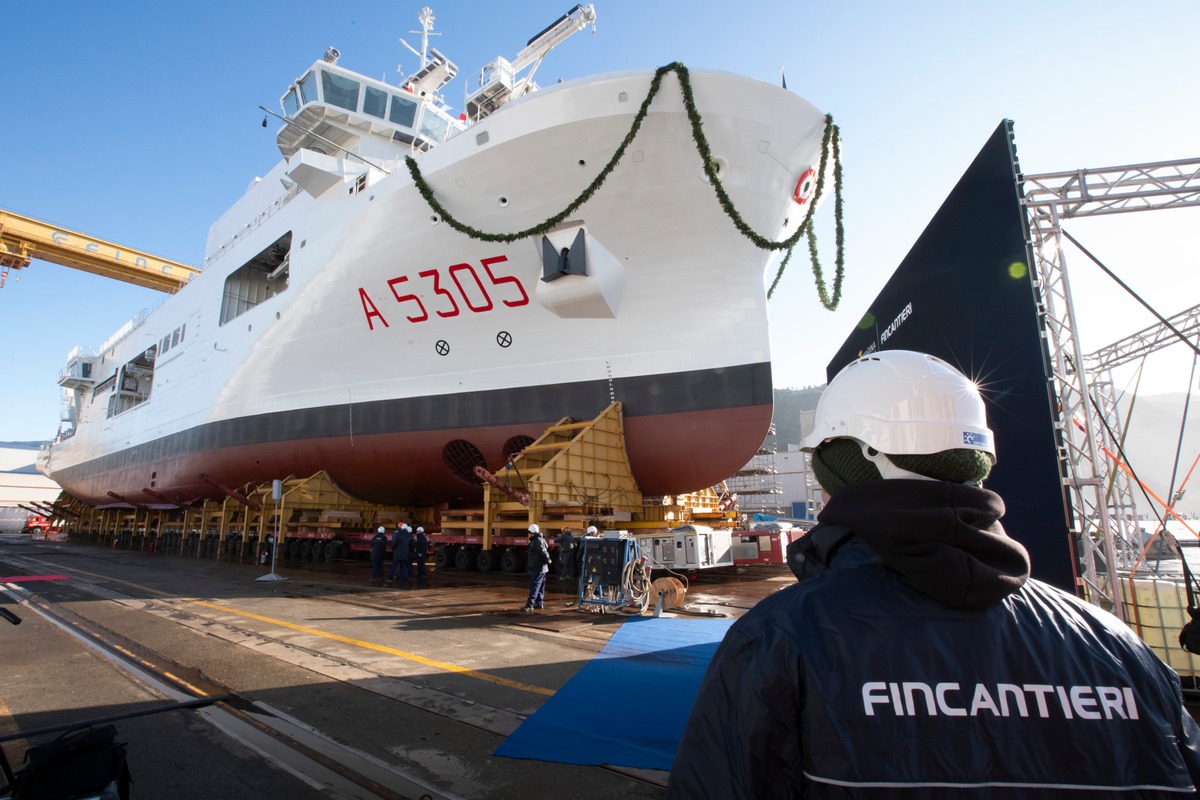 The Major hydro-oceanographic ship “Quirinale”.