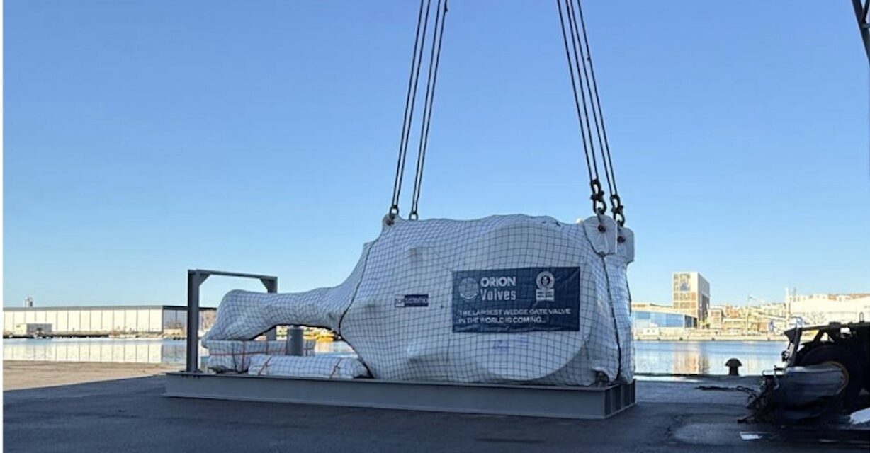 A Guinness-record valve ships out from the Port of Trieste<h2 class='anw-subtitle'>After World Record certification, the manufactured item reached Seadock’s terminal on the Navigable Canal</h2>