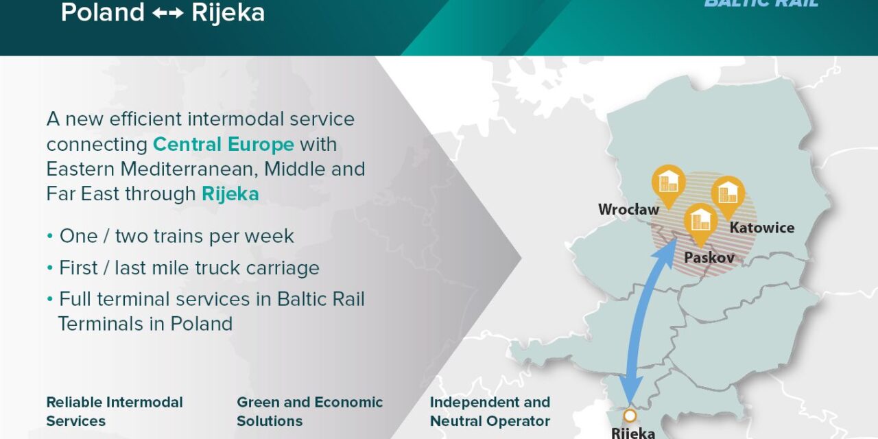Rijeka-Poland, Baltic Rail’s new intermodal service gets under way<h2 class='anw-subtitle'>New direct rail connection, with dedicated inland terminals and an operational alternative to the service already active to Koper</h2>