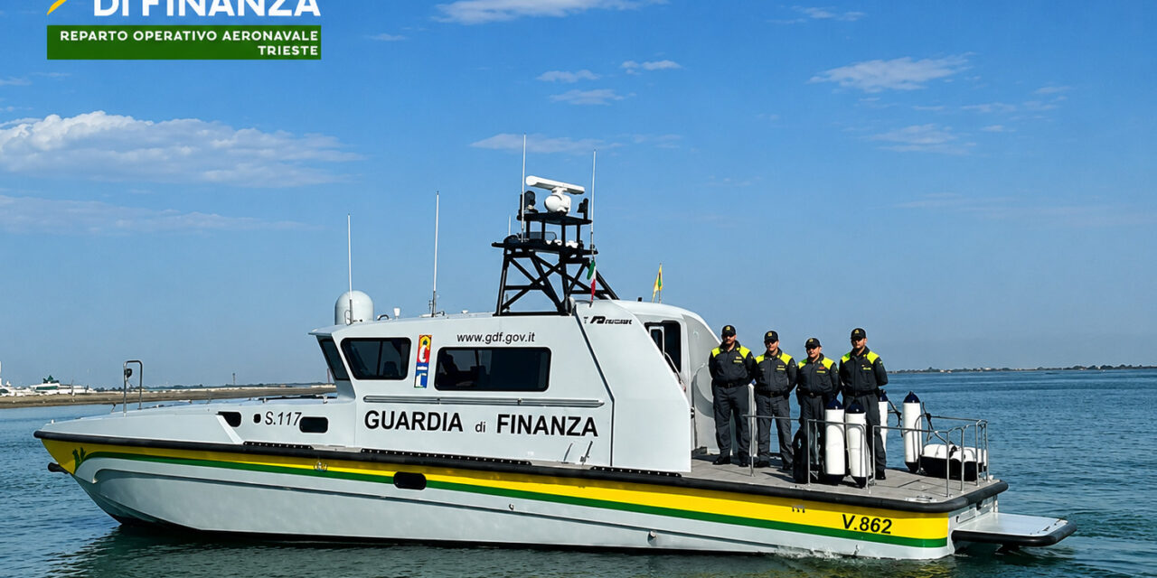 Nuova vedetta per reparto aeronavale GDF Trieste<h2 class='anw-subtitle'>L’unità V.862 entrerà in servizio a Lignano Sabbiadoro per attività di controllo in mare, contrasto ai traffici illeciti e sicurezza</h2>